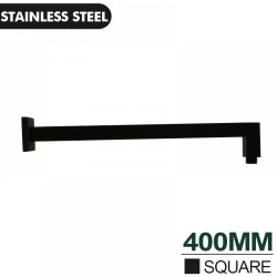 Square Nero Black Wall Mounted Shower Arm 400mm Square Nero Black Wall Mounted Shower Arm 400mm